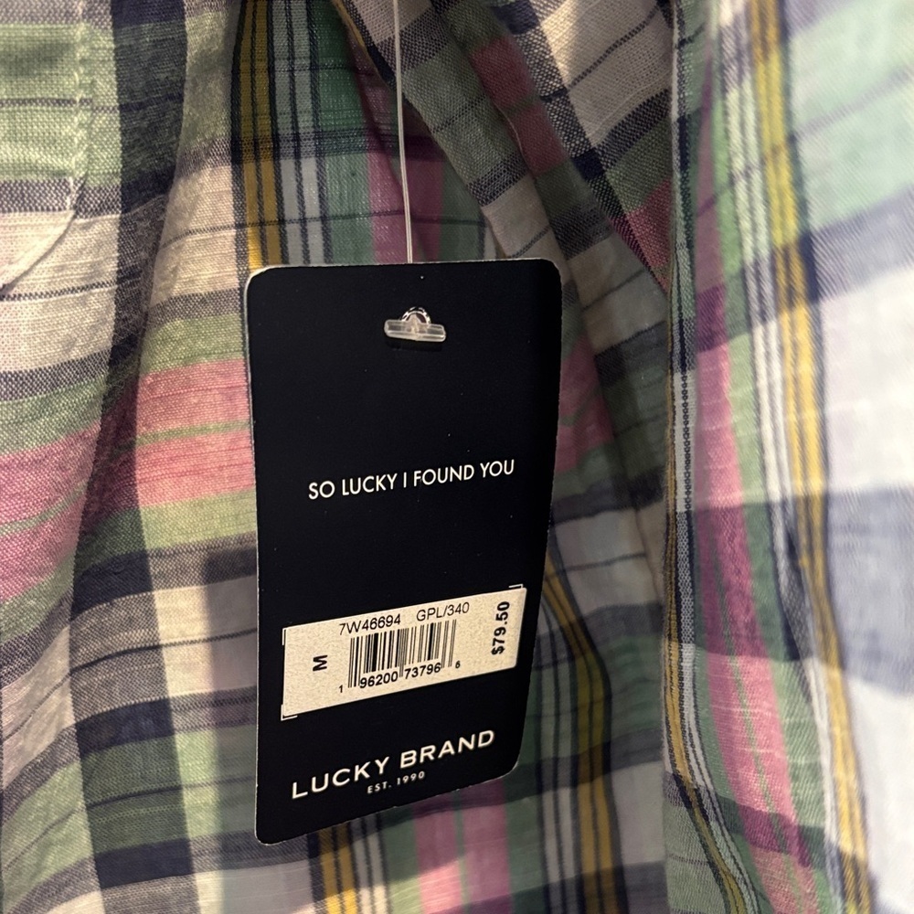Lucky Brand J. Crew Colorful Plaid Button Down Shirt - Picture 2 of 7